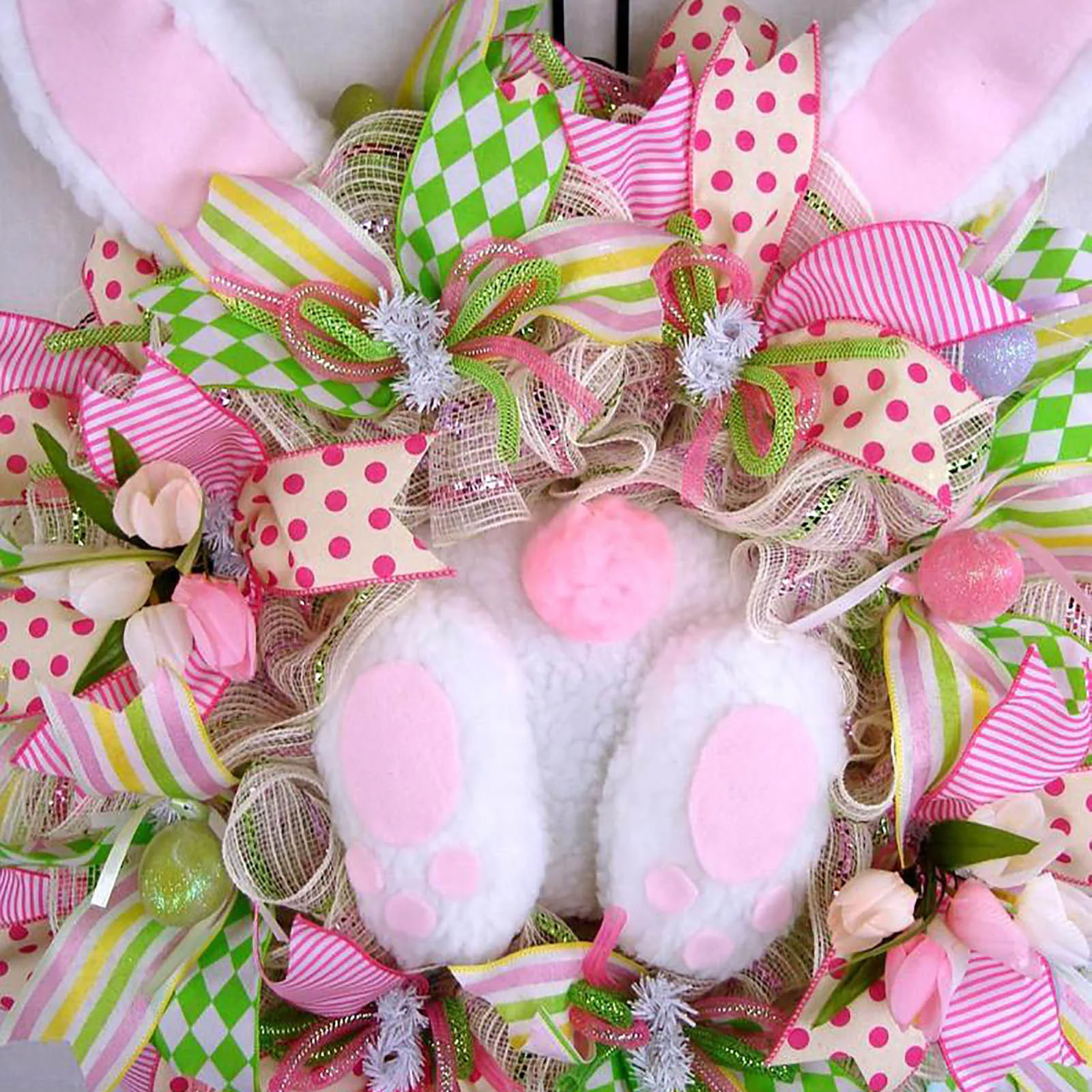

Ornaments Wreath-decoration Hanging Easter Bunny Easter Thief Bunny Butt With Ears Cartoon Bunny Shape Cute Decoration Ornaments