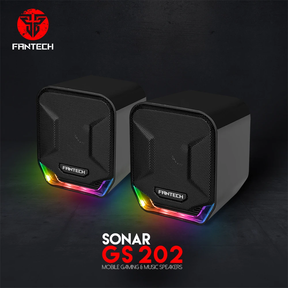 FANTECH GS202 RGB светодиодный динамик 3 5 мм разъем и USB игровой для FPS CS - Цена: 