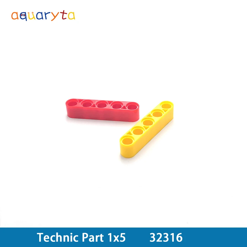 

Aquaryta 20pcs Technic Parts Bulk Liftarm 1x5 Thick Train Motor Car Toys for Children Building Blocks Technic Accessories 32316