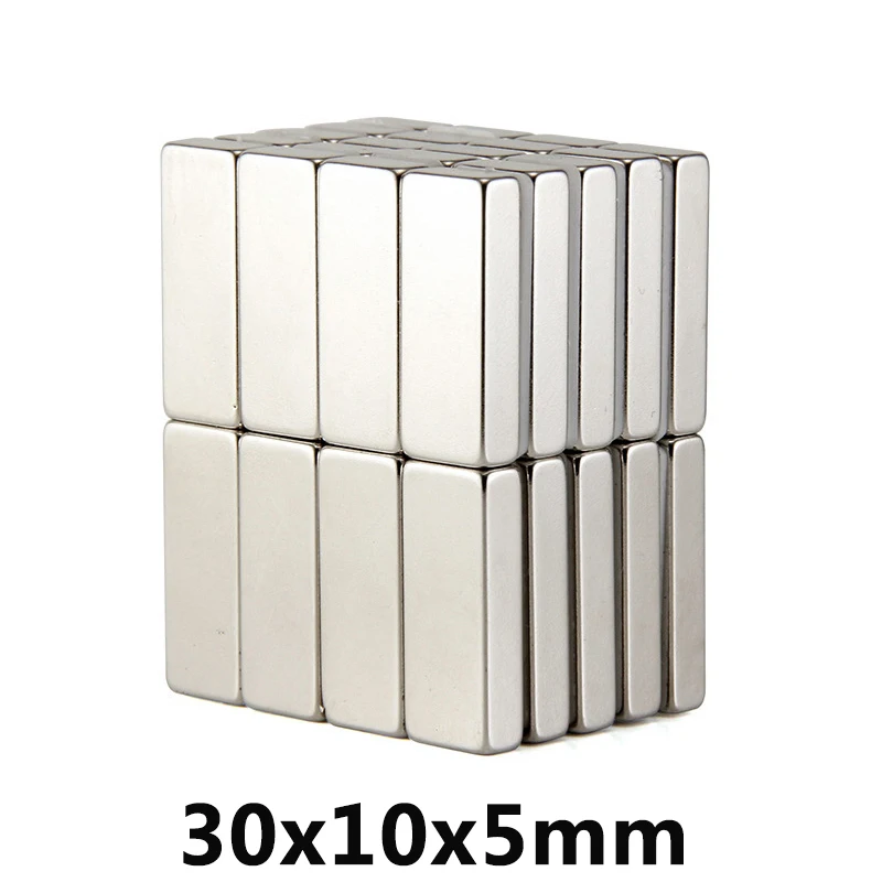 Неодимовый магнит NdFeB N35 20/30/50 шт. мощный квадратный Магнит 30x10x5 мм Блок