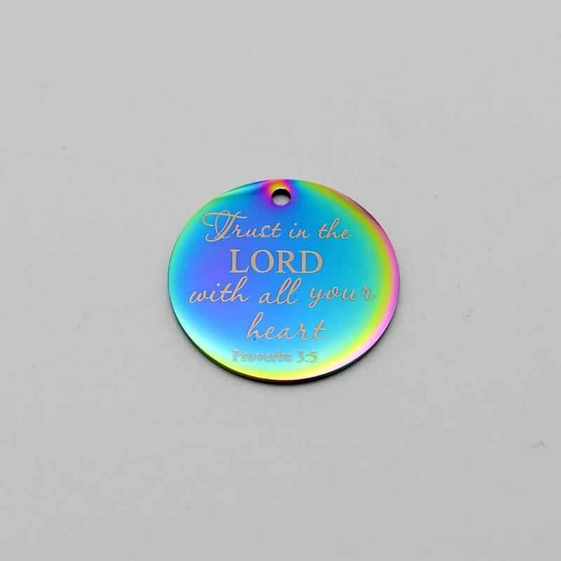 Подвеска из нержавеющей стали с надписью вера христианской высокой полированной