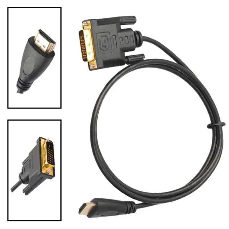 Конвертер HDMI в DVI 1 м кабель типа папа конвертер для HDTV hdmi кабели dvi 53123A|Кабели DVI| |