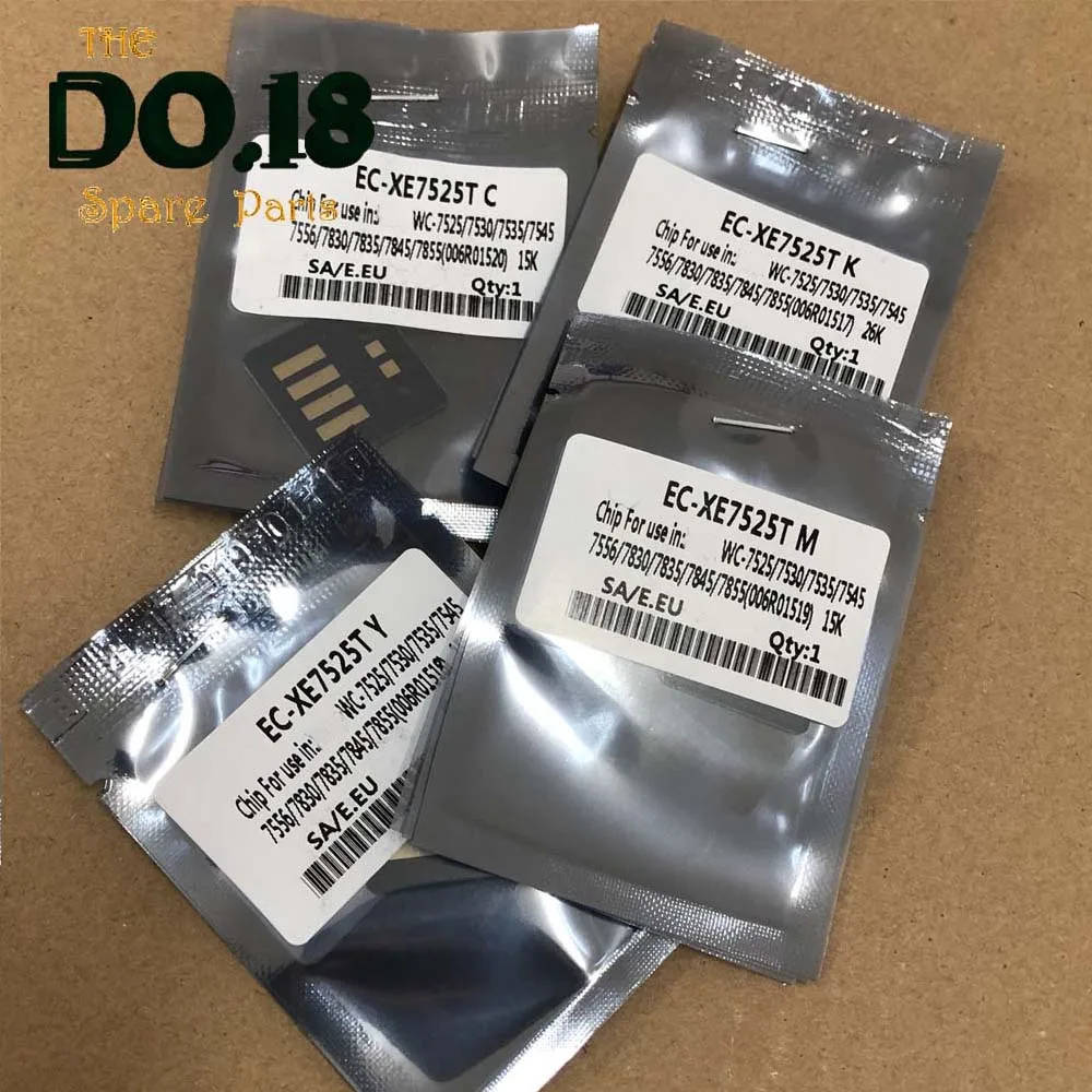 Тонер-чип для Xerox WorkCentre 7525 WC7525 WC7855 WC7830 WC7835 WC7845 5 комплектов 4 цвета | Компьютеры и