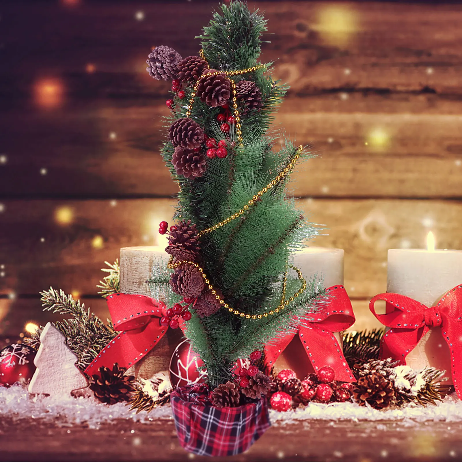 1pc Christmas Tree Beads Garland Strands Chain For Wreath Decoration ​Beads Decorative Party Xmas | Дом и сад