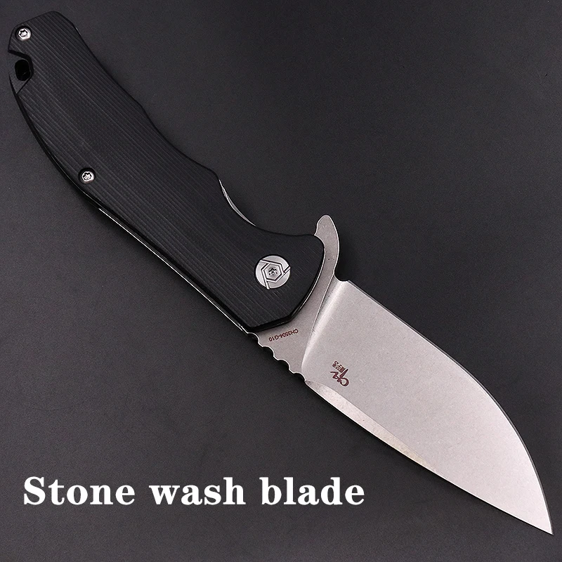 

CH3504 Folding Knife D2 steel outdoor folding knife portable pocket knife quickly opens sharp outdoor rescue folding EDC tool