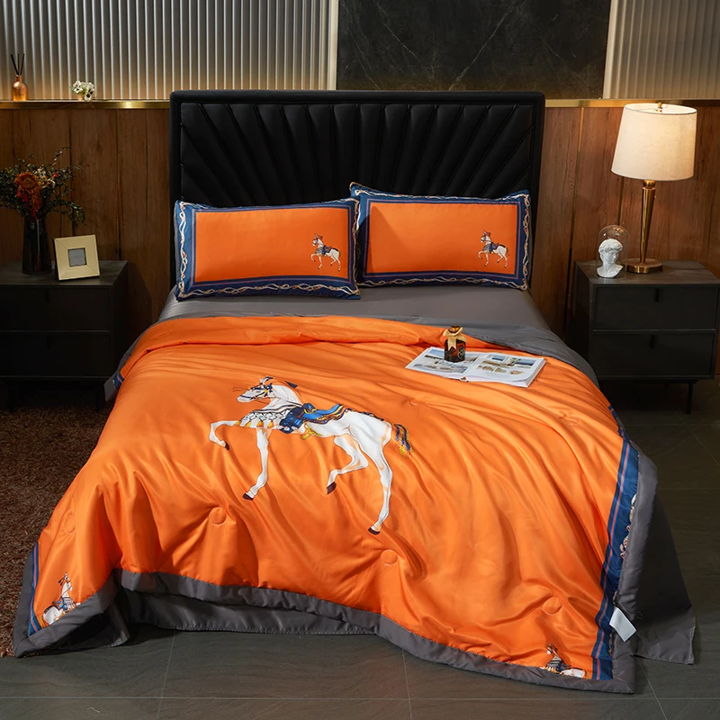 Домашний текстиль SoftTime роскошный Шелковый комплект постельного белья в римском