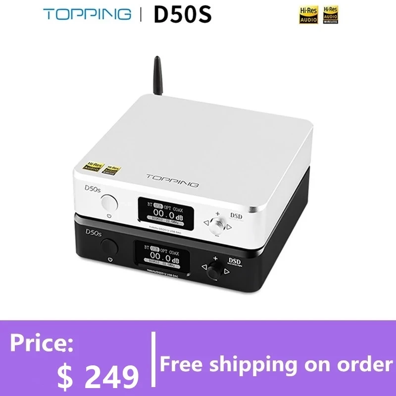 

Мини Hi-Fi аудио декодер D50 / 50S ES9038Q2M, *2 USB, DAC, XMOS, XU208, DSD512, 32 бит/768 КГц, OPA1612, USB/OPT/COAX ввод