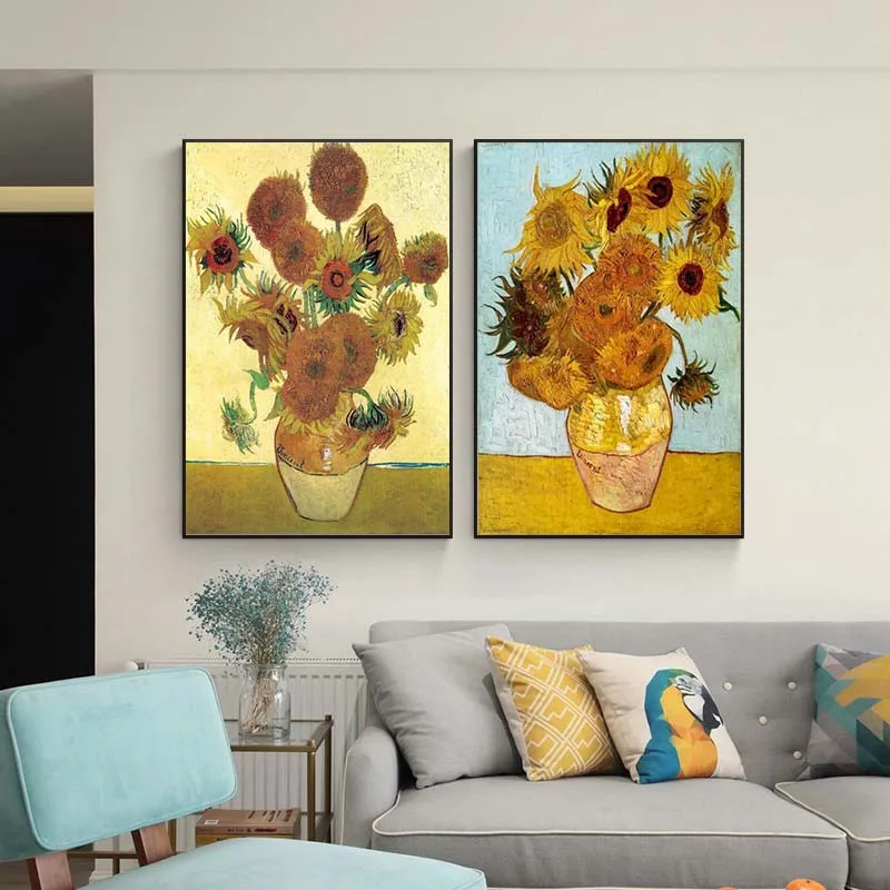 

Van Gogh Chrysanthemum Flowers Canvas Art Paintings Reproductions Impressionist Flowers Canvas Art Prints For Living Room Decor