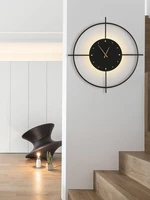 nordic modern lamp simple wall clock wall lamp led light for bedroom wood wall art decor clocks wall home decor living room
