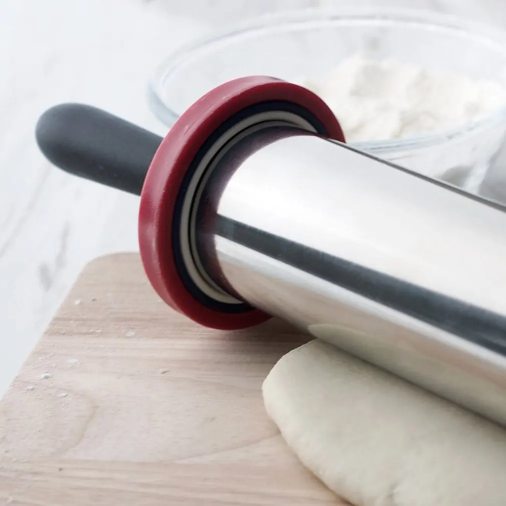 

Stainless Steel Rolling Pin Adjustable Thickness Roller Dough Tools Fondant Cake Decorating Pastry Tools Kitchen Accessories