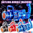Новинка, детский пистолет для пузырей Gatling, летняя автоматическая машина для мыльных пузырей с водой для детей, для малышей, для дома и улицы, для свадьбы