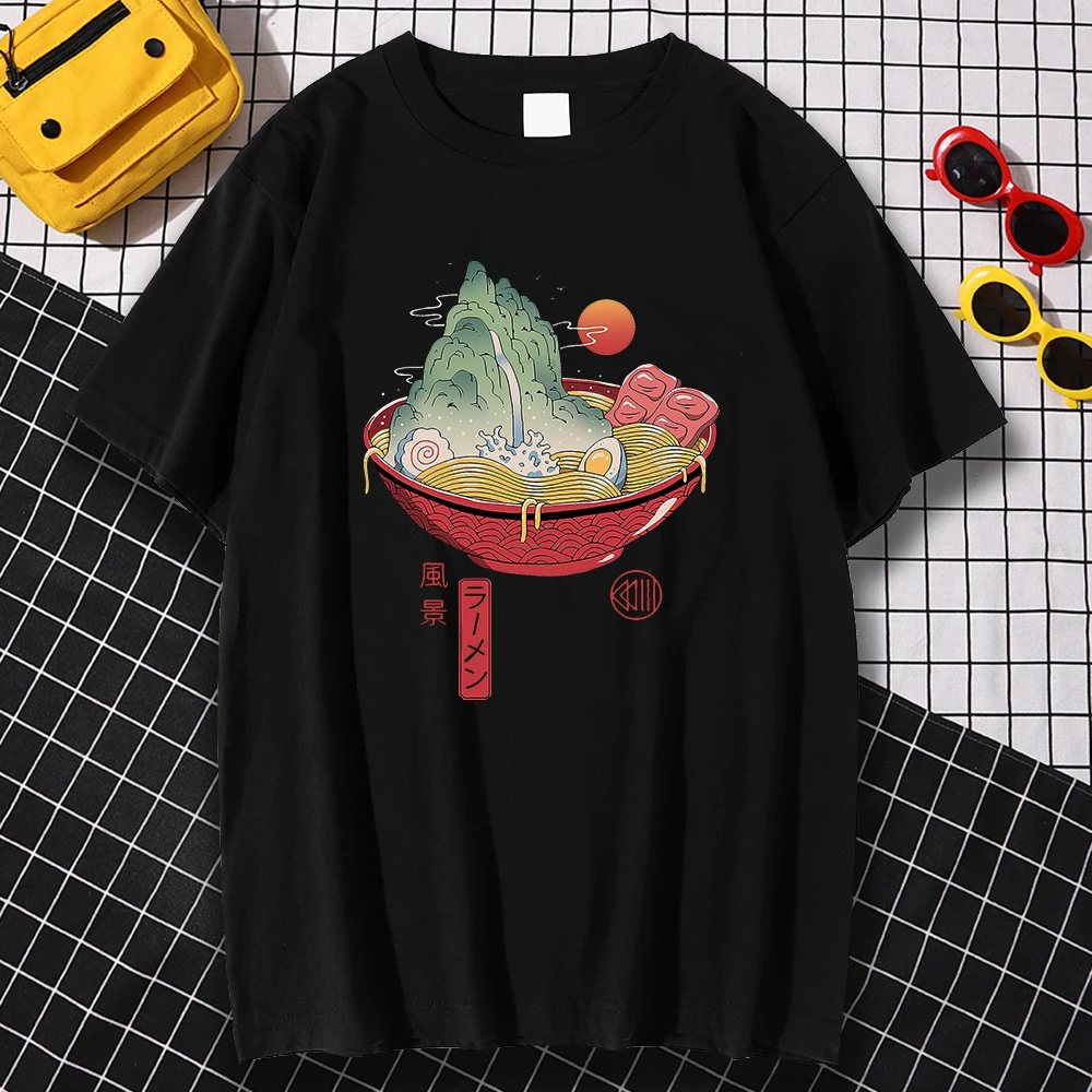 

Футболка Ukiyoe Мужская в японском стиле, повседневный Свободный Топ с круглым вырезом и коротким рукавом, винтажная уличная одежда в стиле Ха...