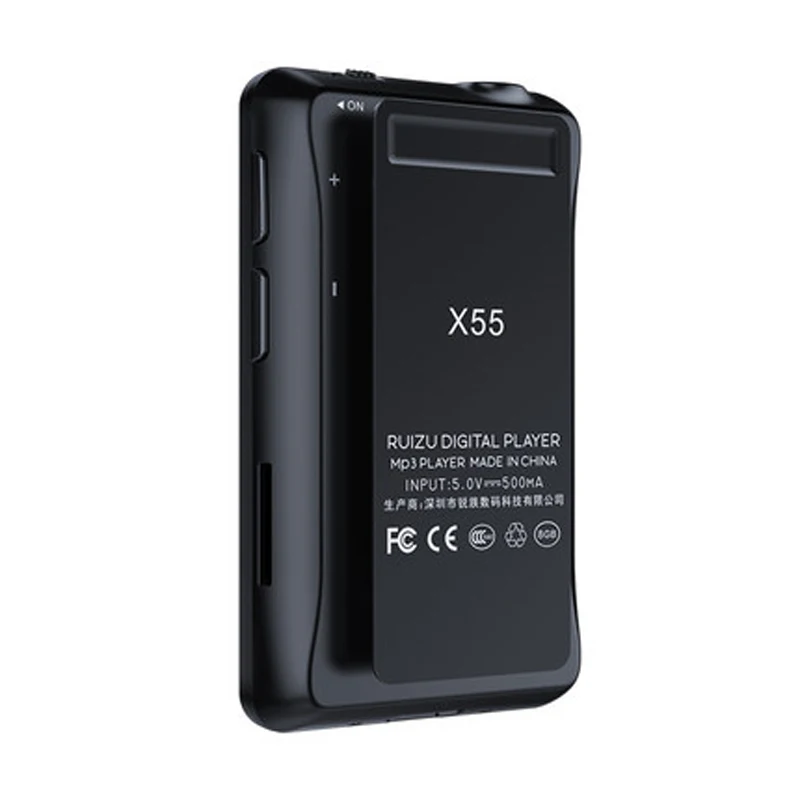 Новейший Спортивный Bluetooth MP3-плеер RUIZU X55, 8 ГБ, мини-клип с поддержкой экрана, FM, запись, электронная книга, часы, шагомер