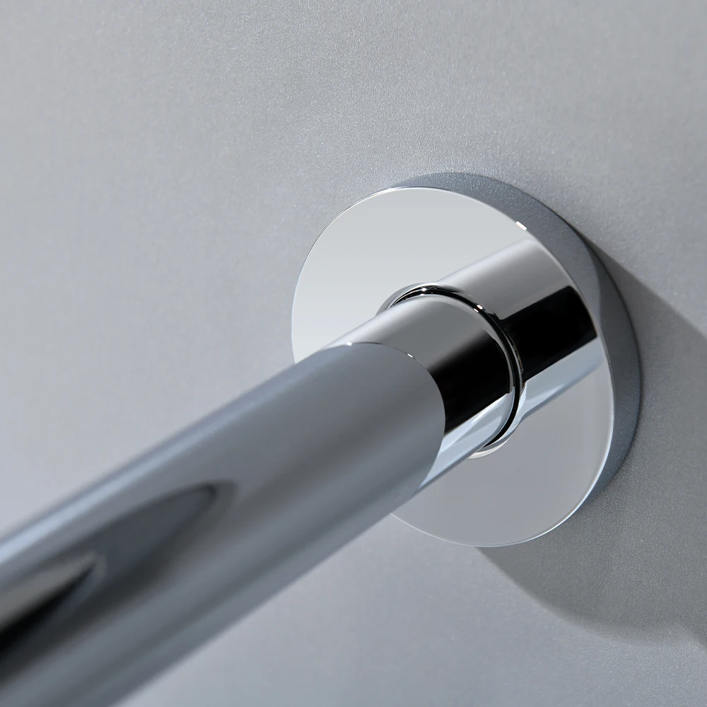 Хромированный и черный настенный латунный смеситель с одной ручкой двойным