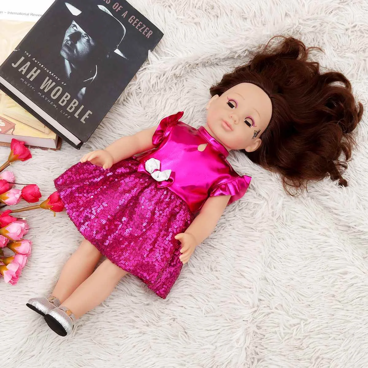 

Full Body Silicone Newborn Baby Dolls 45cm Newborn Toddler Baby Dolls Lifelike Doll Christmas Gift For Kids Girls With Clothes