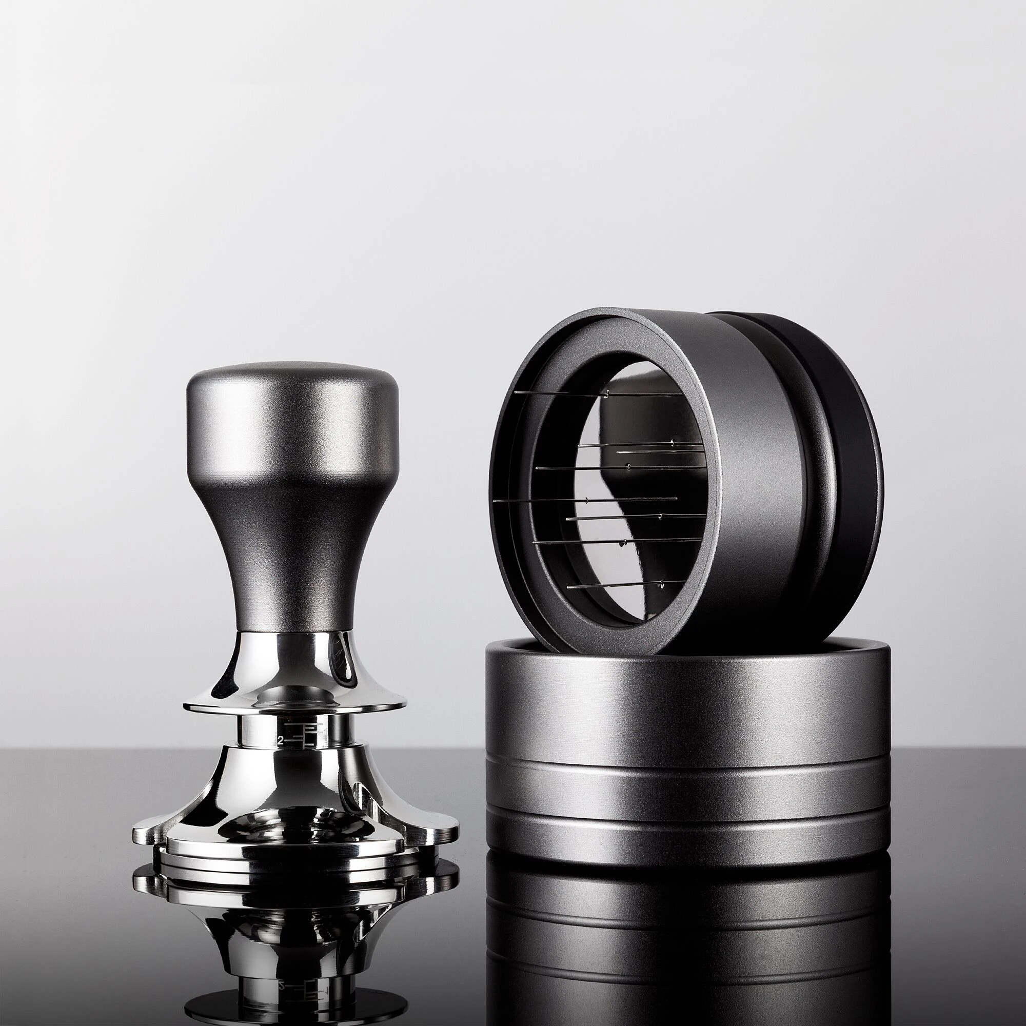 Juego de compactador de caf&eacute; con aguja de 58mm, herramienta niveladora, distribuidor de caf&eacute; en polvo, novedad de 2020-4
