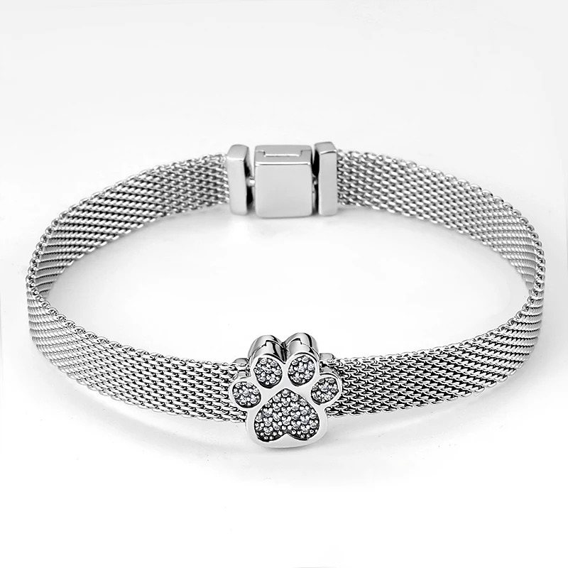 Высокое качество 925 стерлингового серебра Мода кошачий коготь клип бусы браслеты