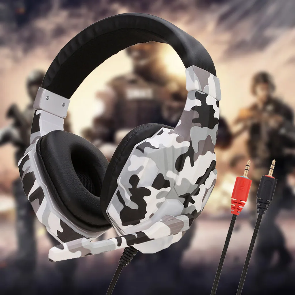 Проводная игровая гарнитура 3 5 мм Накладные наушники стерео игровые с микрофоном