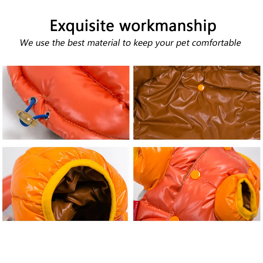 зимняя одежда для домашних животных теплая водонепроницаемая собак Куртки