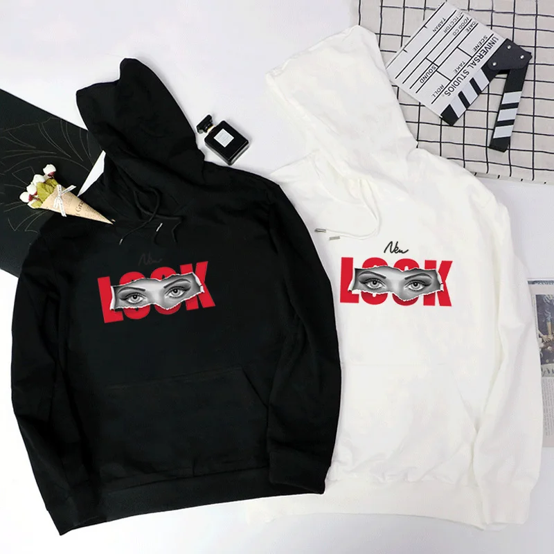 Женские толстовки с 3D принтом и буквенным Сезон осень зима Цвет белый Модный