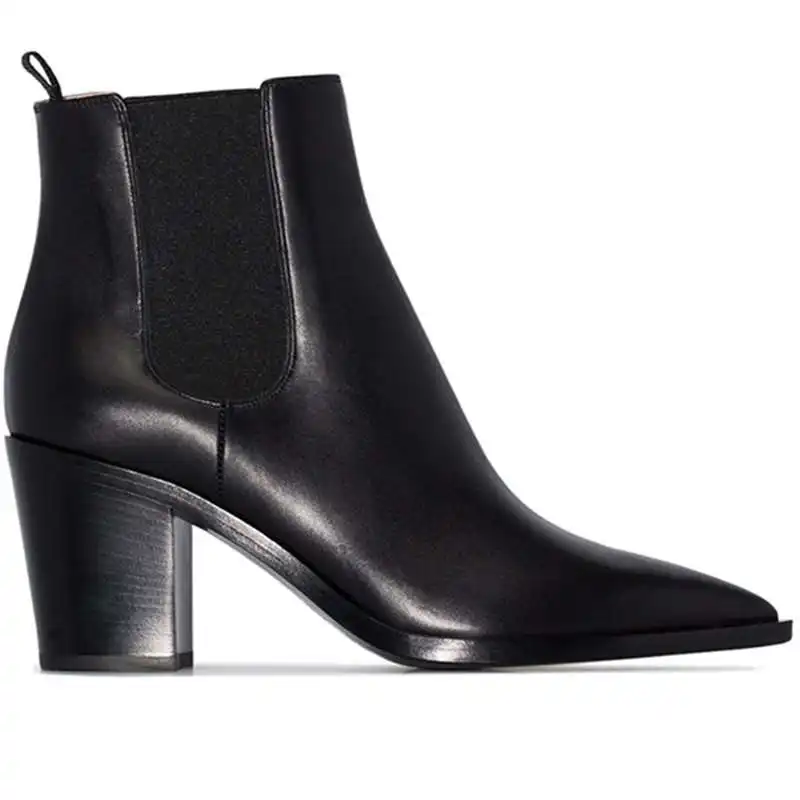 

ASUMER large size 34-45 new genuine leather boots pointed toe ladies prom ankle boots high heels autumn winter boots women