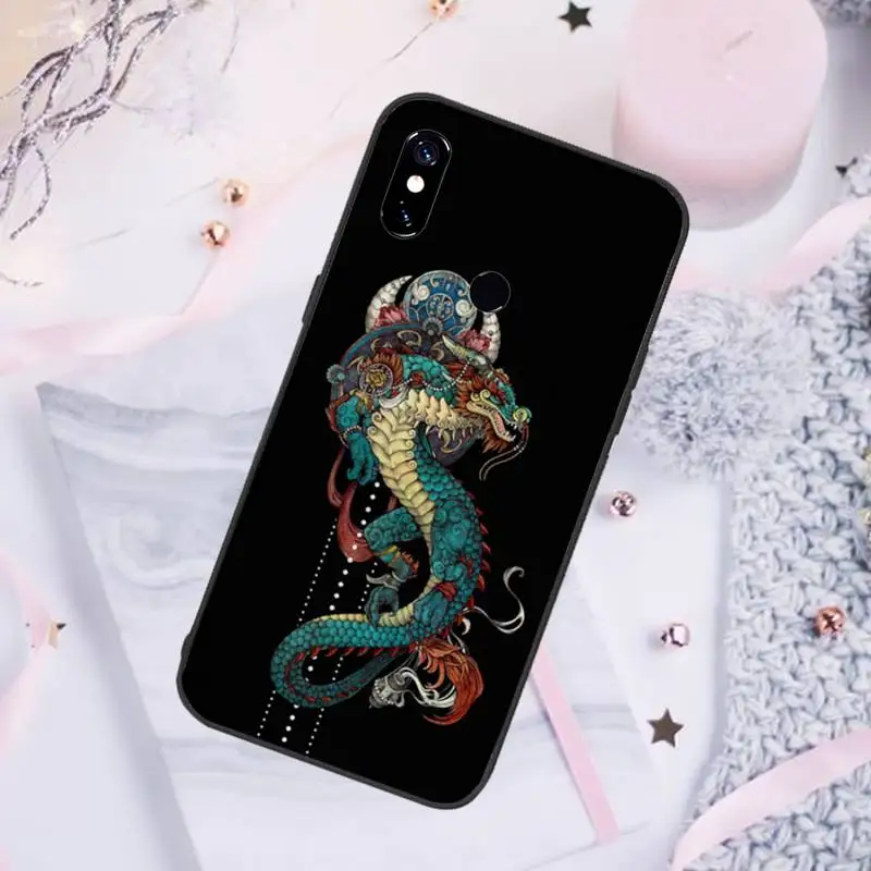 

Flower dragon snake Phone Case For Xiaomi Redmi note 7 8 9 pro 8T 9S Mi Note 10 Lite pro