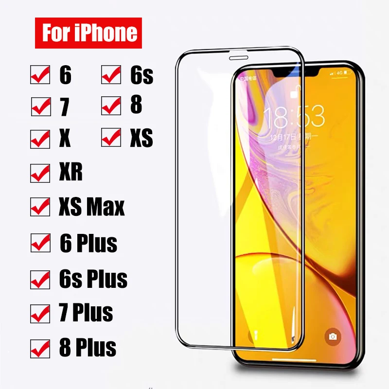 Защитное стекло закаленное для iphone xsmax xs xr x s r 10 10r 10xs 6 7 8 sx rx plus 7plus 8plus|Защитные