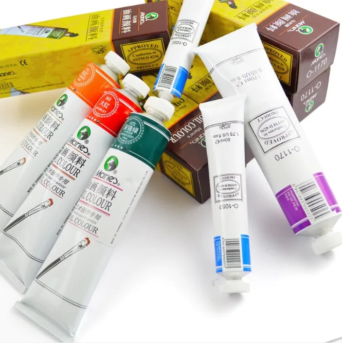 

Marley 1050 Oil Paint Single 50ml Professional Art Painter Elementary School Students With Children Special 12 Colors