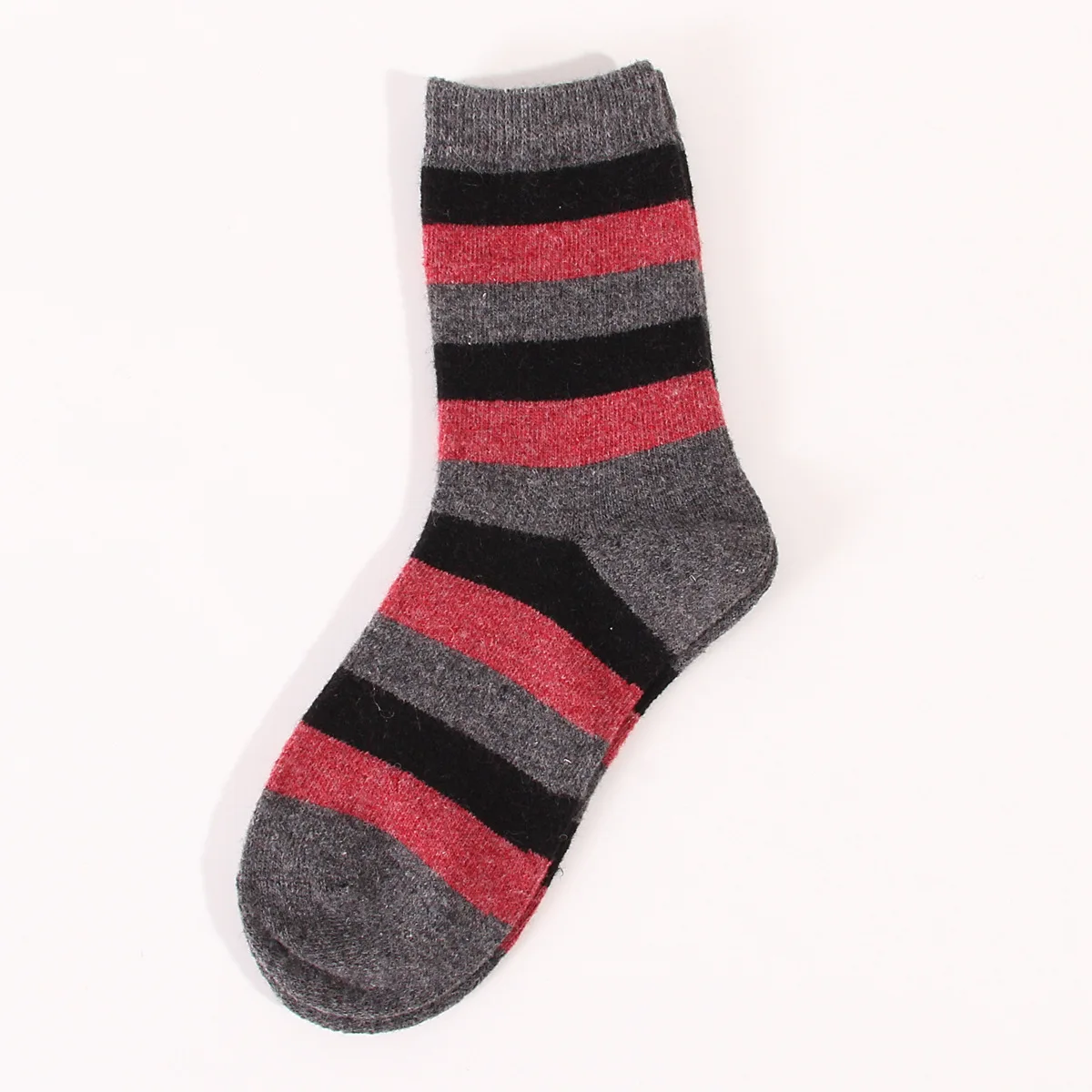 12 Pairs Winter Warm Women Thick Thermal Wool Cashmere Snow Socks Fashion Casual Striped Wool Socks for Women