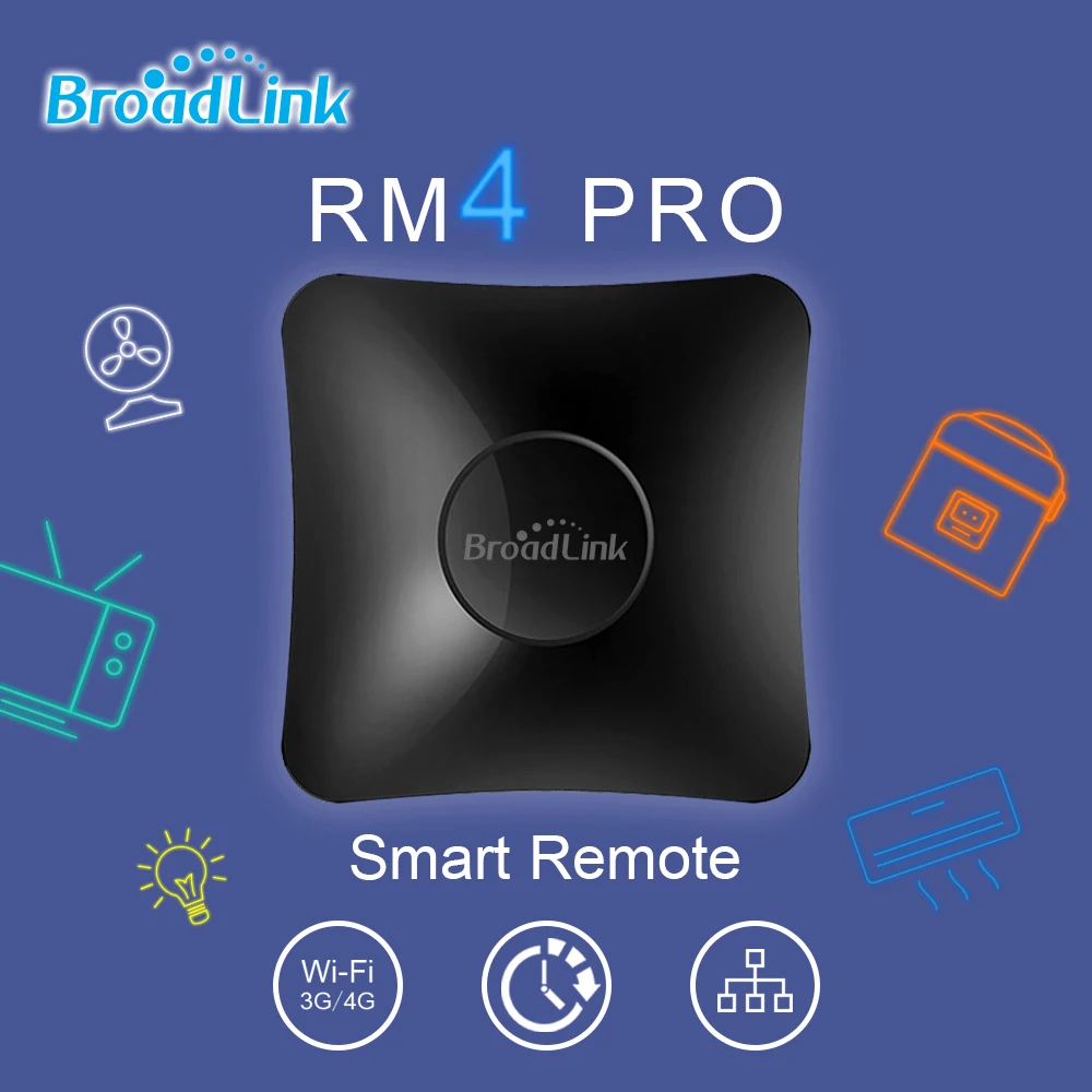 Broadlink RM4pro WI FI ИК + РЧ пульт дистанционного управления &quotумный дом&quot совместимый с