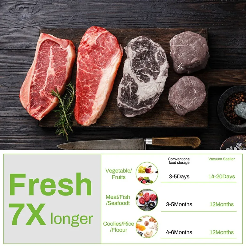 

220V/110V Vacuum Sealer Packing Machine Auto Food Storage for Food Savers Dry Compact Design Vacuum Packing Machine