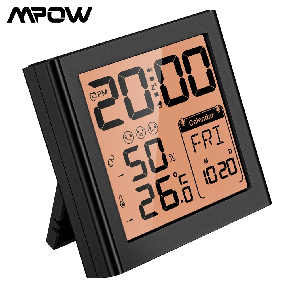 Часы-Будильник Mpow цифровые с гигрометром термометром и монитором влажности | Дом