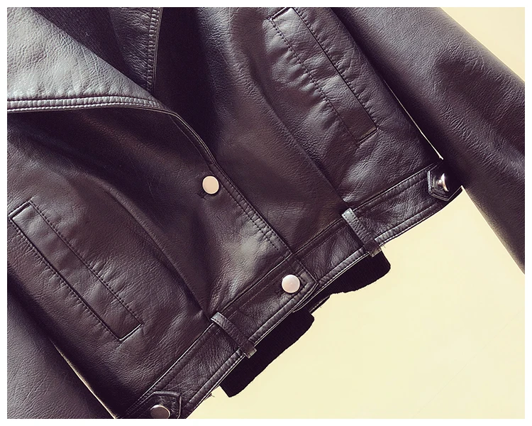 

Leather Jacket Ladies Coat Short Loose BF Motorcycle Suit PU Leather Jacket 2020 Spring Autumn New Loose Thin Section L242