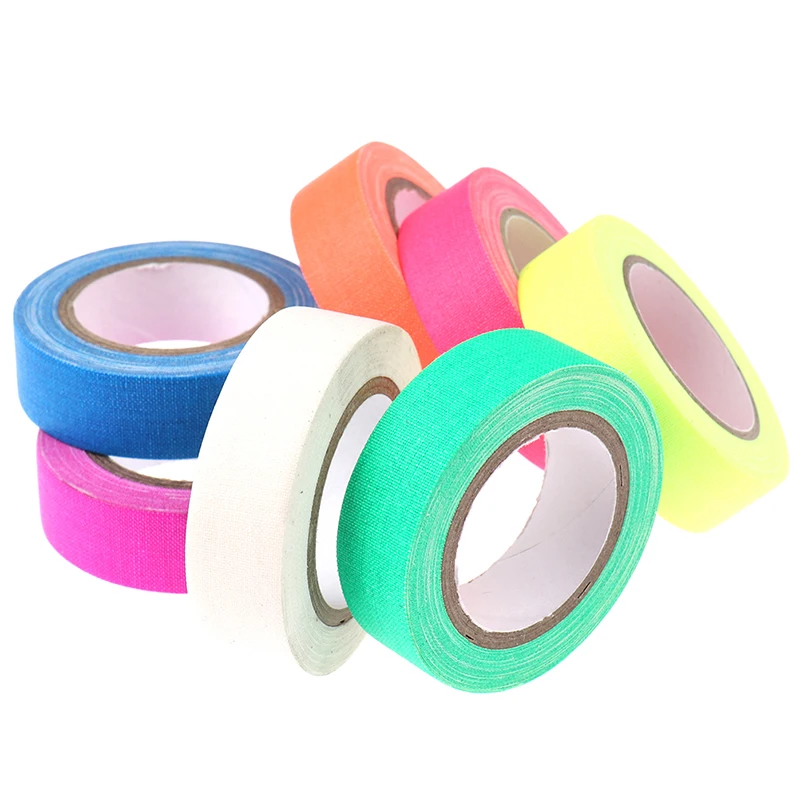 1Pc DIY Fluorescent UV Cotton Tape Night Self-Adhesive Glow In The Dark Luminous Tape For Party Floors Stages