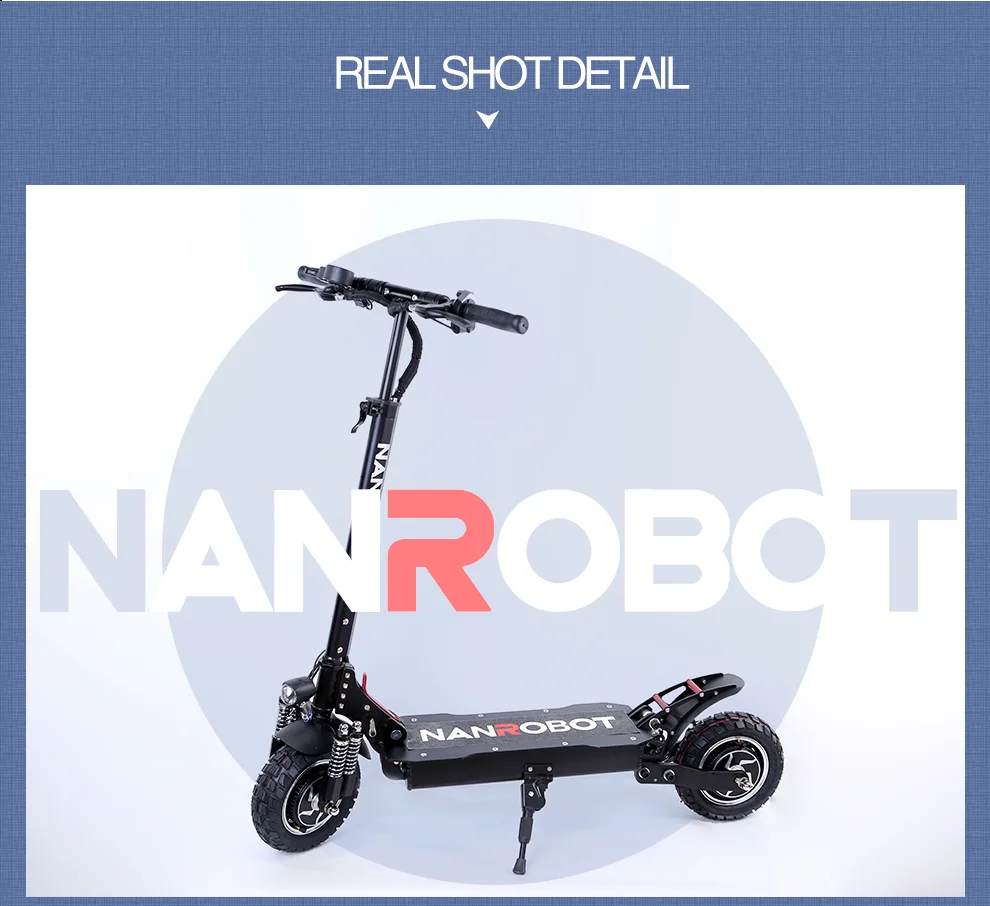 NANROBOT D4+ Модернизированный Электрический скутер для взрослых 1" 52 в 18/23. 4Ah 2000 Вт Мощный мотор 45 км/ч и 40 км/ч 2 колеса самокаты