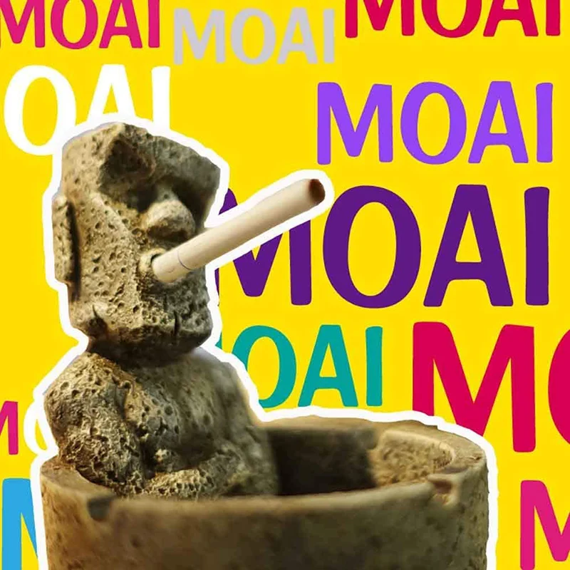 Новая полимерная пепельница Moai из монолитного полимера фигурки пасхального