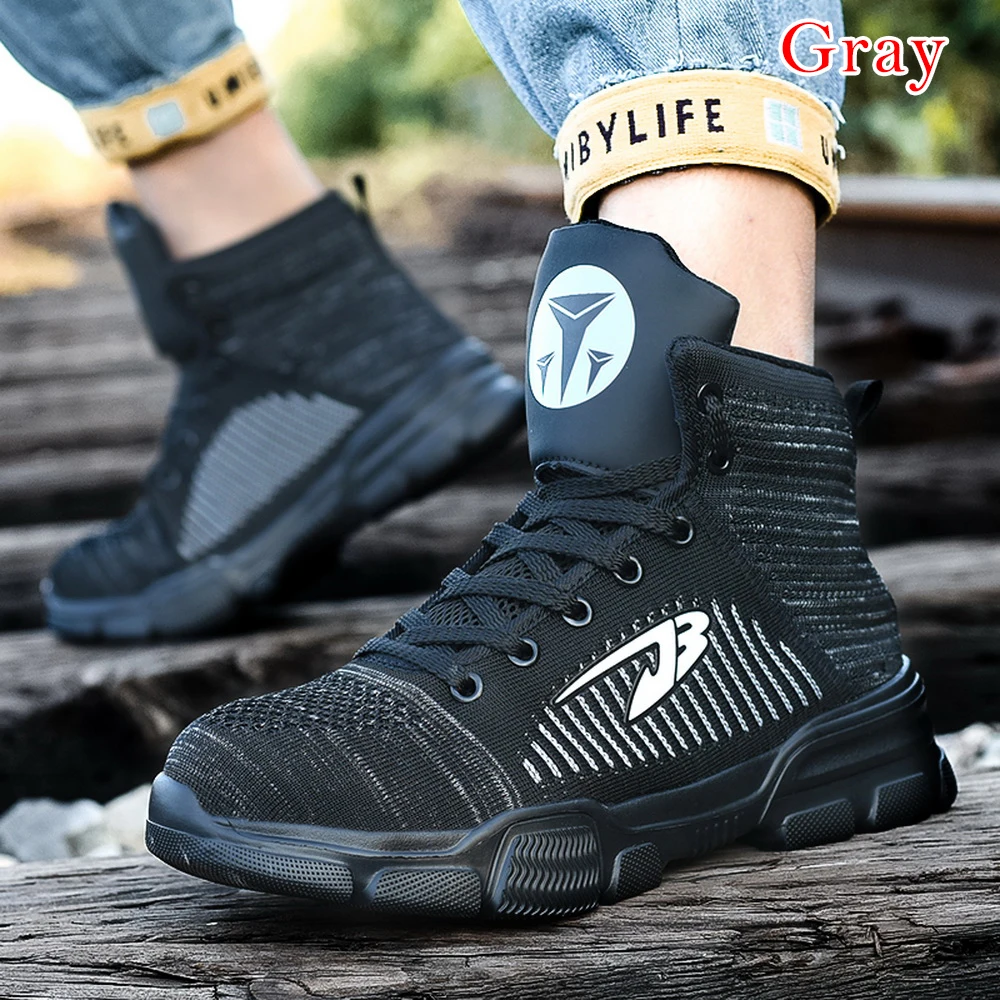 Безопасные рабочие ботинки Обувь для мужчин Неразрушаемая обувь со стальным