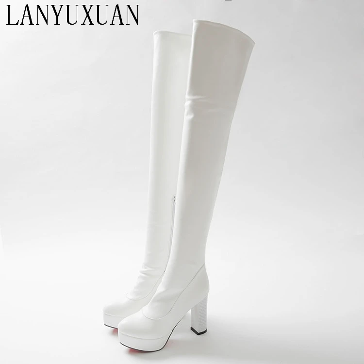 Новинка зима 2017 ботинки на высоком каблуке Повседневная элегантная