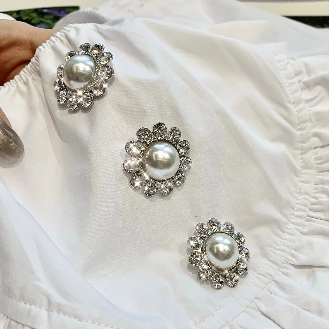 

fashion 2021 new ladies long sleeve sexy solid color retro lotus leaf collar doll shirt 0312