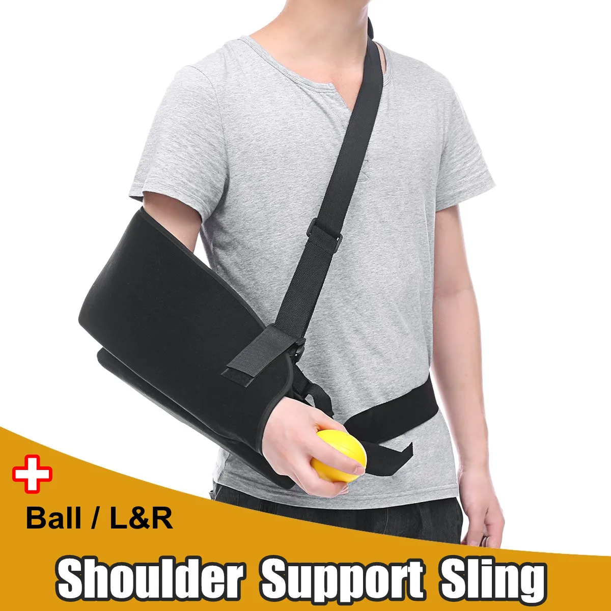 

Breathable Adjustable Arm Support Outdoor Traveling Sling Brace Support with Rehabilitation Ball Personal Health Care Protector