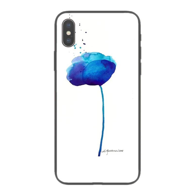 Простой мягкий ТПУ чехол для мобильного телефона с принтом цветов фруктов Модный