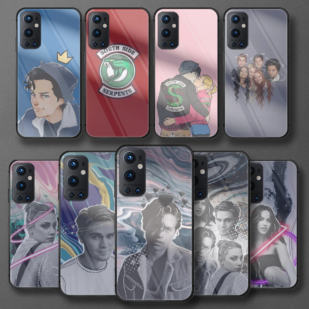

TV Riverdale Show Tempered Glass Phone Case For Oneplus Realme Q3 C21 GT Nord 5 6 7 8 9 T Pro Oppo Find X3 Cover 3D Black Etui