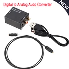 Цифро-аналоговый аудио преобразователь с разъемом 3,5 мм, декодер, оптоволоконный коаксиальный стерео аудио адаптер на RCA-усилители, USB-кабель