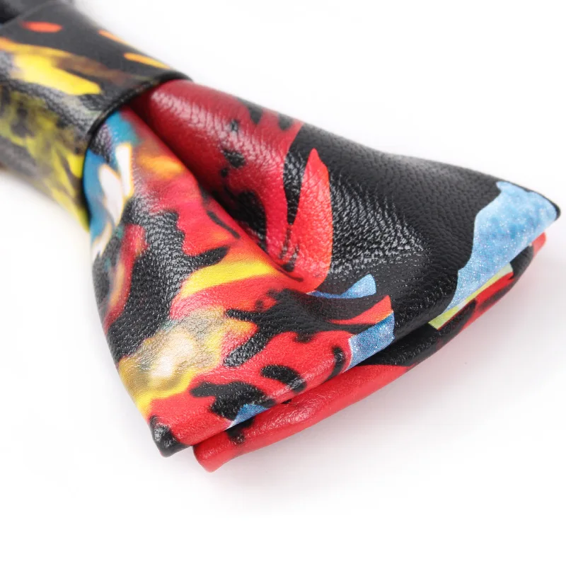 Linbaiway из PU искусственной кожи с бабочкой для мужской костюм леопардовым принтом