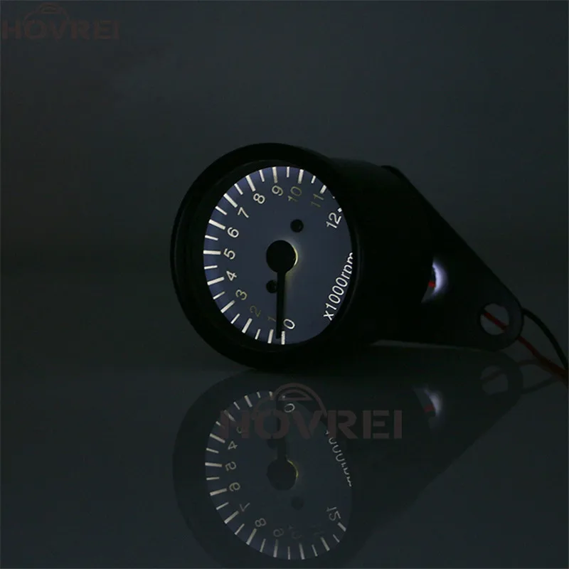 Universal 12V retro Motorcycle LED Tachometer Gauge meter Motorbike Backlight Speedometer Odometer | Instruments