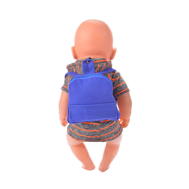 Сумка из плотной ткани в полоску рюкзак подходит 18 дюймов с капюшонами