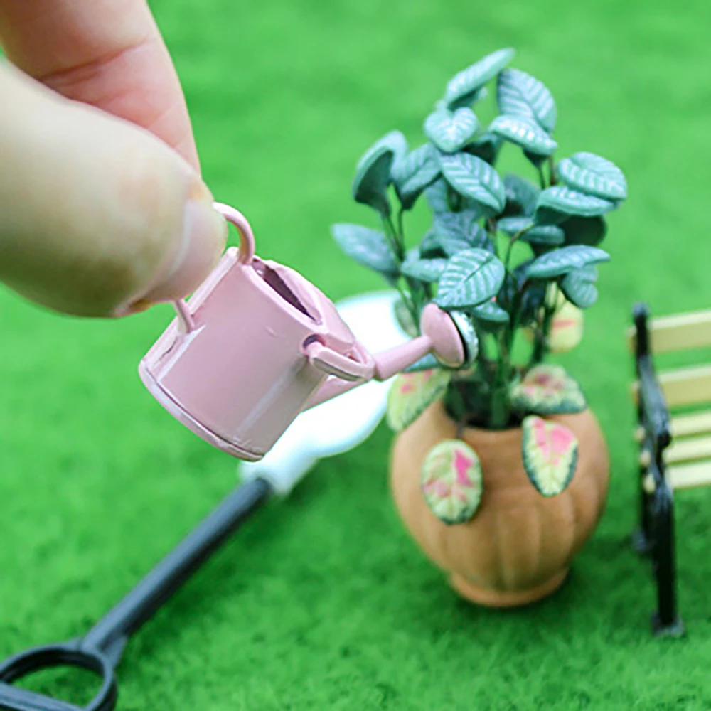 1/12 Dollhouse Miniature Accessories Mini Metal Watering Can Model Simulation Tools Toy for Doll House Decoration | Игрушки и хобби