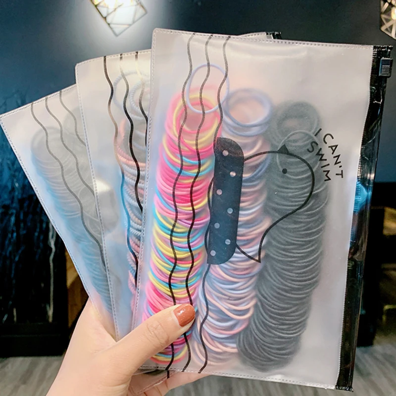 200 шт. Детские милые Нейлоновые цветные волосы бесшовные эластичные для девочек