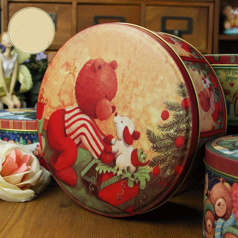 Коробки для хранения конфет с мультяшным рисунком и круглым зеркальным большая