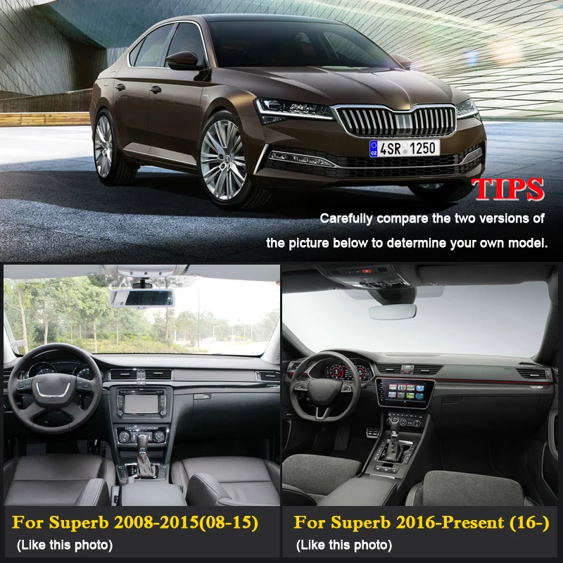 Car Styling Dashboard Protective Mat Shade Cushion Pad Interior For Skoda Superb B6 3T B8 3V 2008-Present LHD&ampRHD Accessories |